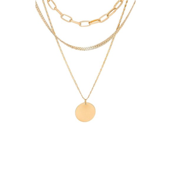 REVOLVE 8 Other Reasons Layered Chain Necklace Gold Womens Size OS - Picture 2 of 6